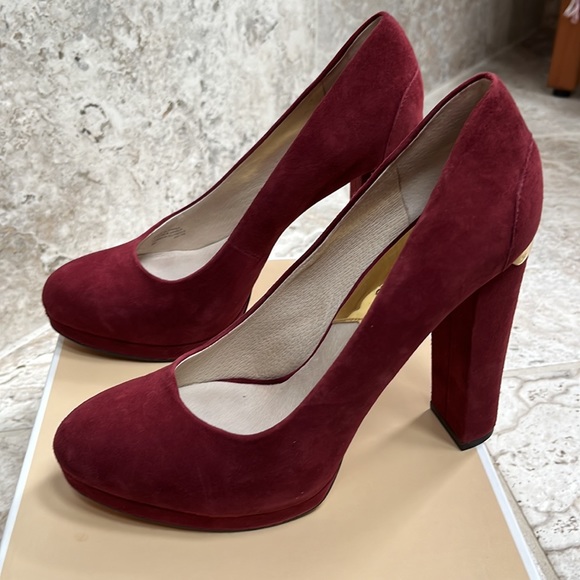 MICHAEL Michael Kors Haven pump suede Cinnabar Size 8 - Picture 3 of 8